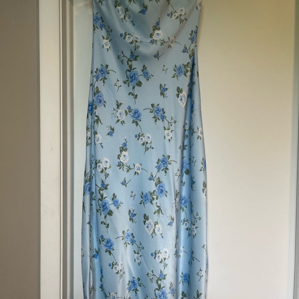 Floral Blue and White Dress - Altar’d State